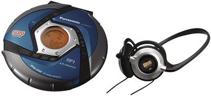 Panasonic SL-SW967VA Shockwave Portable CD/MP3 Player - Blue — main product image