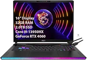 MSI Raider GE68HX Gaming Laptop - i9, RTX 4060, 32GB RAM, 2TB SSD, 144Hz