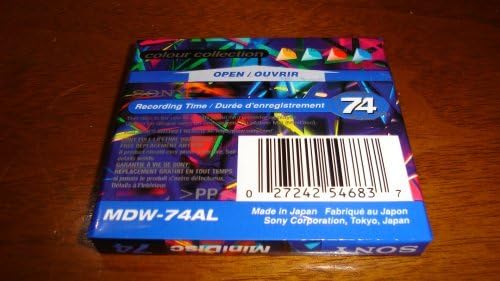 Sony MDW-74AL MiniDisc 74 min Sapphire Blue