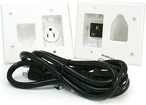 Monoprice 104652 Recessed Pro Power Kit - In-Wall Cable Management