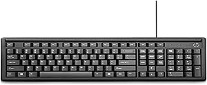 HP 2UN30AA#ABE 100 USB Keyboard Spanish Black