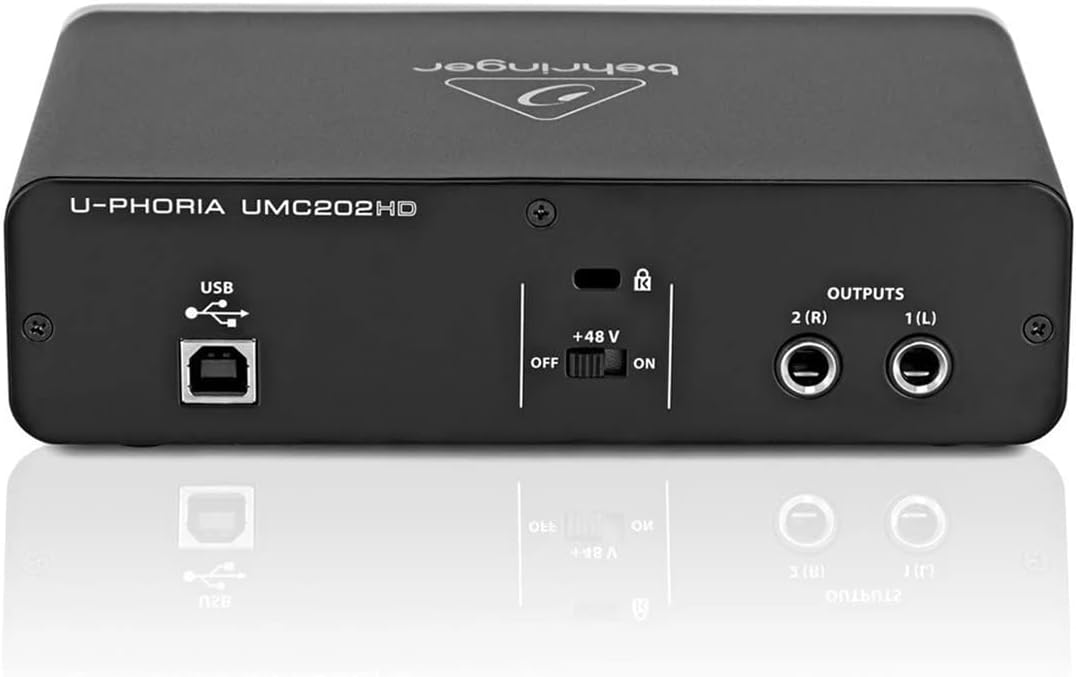 Behringer UMC202HD U-PHORIA USB Audio Interface with MIDAS Preamps