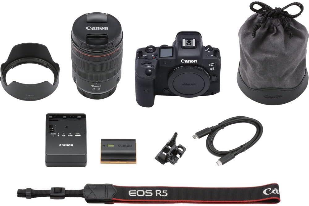 Canon 4147C013 EOS R5 Mirrorless Camera Bundle (Renewed)