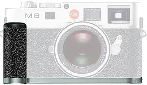 Leica 14487 Silver Handgrip Vulkanit Leather