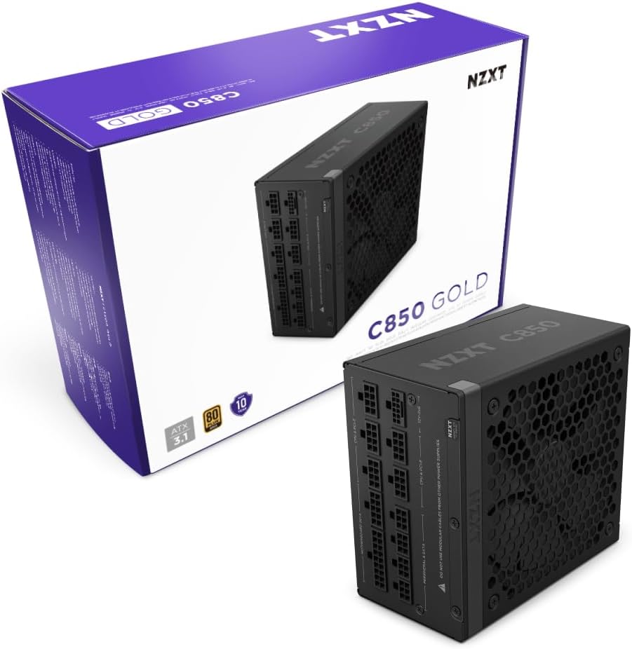 NZXT PA-8G2BB-US C850 Gold ATX 3.1 Fully Modular PSU 850W