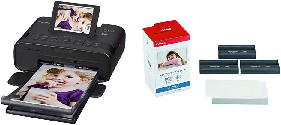 Canon SELPHY CP1300 Wireless Compact Photo Printer Bundle