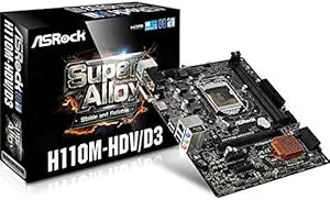 ASRock H110M-HDV/D3 DIMM MicroATX Motherboard — main product image