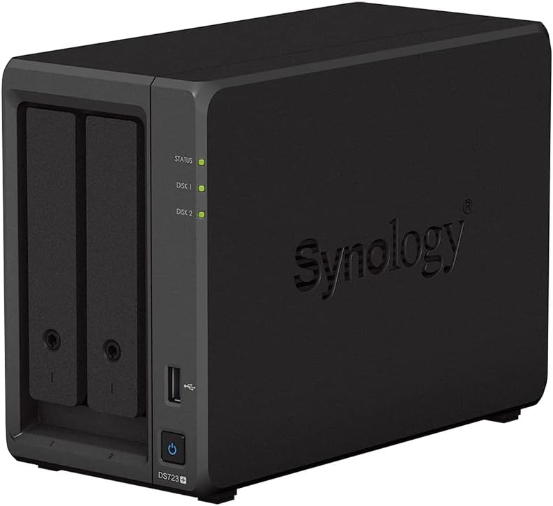 Synology DS723+ 8TB NAS Bundle - 2-Bay Ryzen, WD Red Plus
