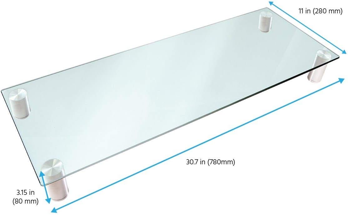 Monoprice 116356 Multimedia Riser Glass Desktop Monitor Stand