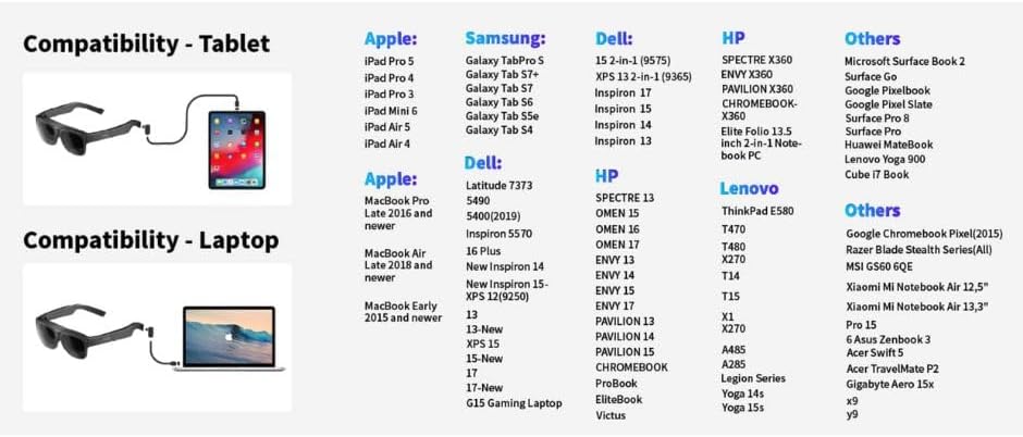 TCL XRGF88 NXTWEAR S XR Video Display Glasses
