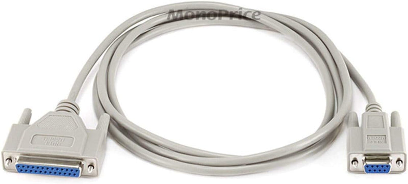 Monoprice 100483 6ft DB9F/DB25F Null Modem Cable — main product image