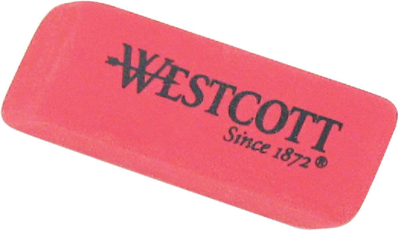 Westcott Eraser 3-Pack - Pink, Latex-Free, Smudge-Free — main product image