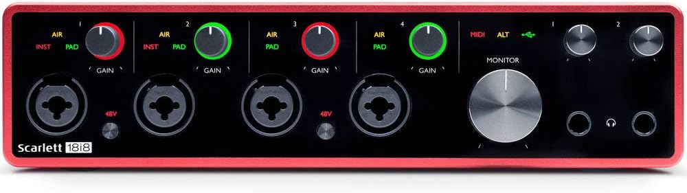 Focusrite Scarlett 18i8 3rd Gen Audio Interface - XLR Cable Bundle
