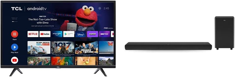 TCL 40S334 40-Inch HD Android Smart TV & Alto 8 Plus Sound Bar — main product image