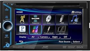 JVC In-Dash AM/FM/CD/MP3/DVD Receiver Touchscreen Remote