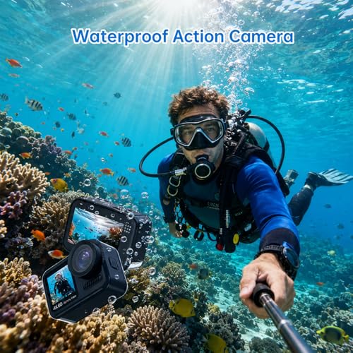 Xoieod 4K 60FPS Waterproof Action Camera with Stabilization — main product image