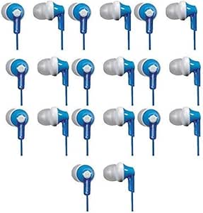 Panasonic RP-HJE120-A ErgoFit In-Ear Earbud Headphones Blue 10 Pack