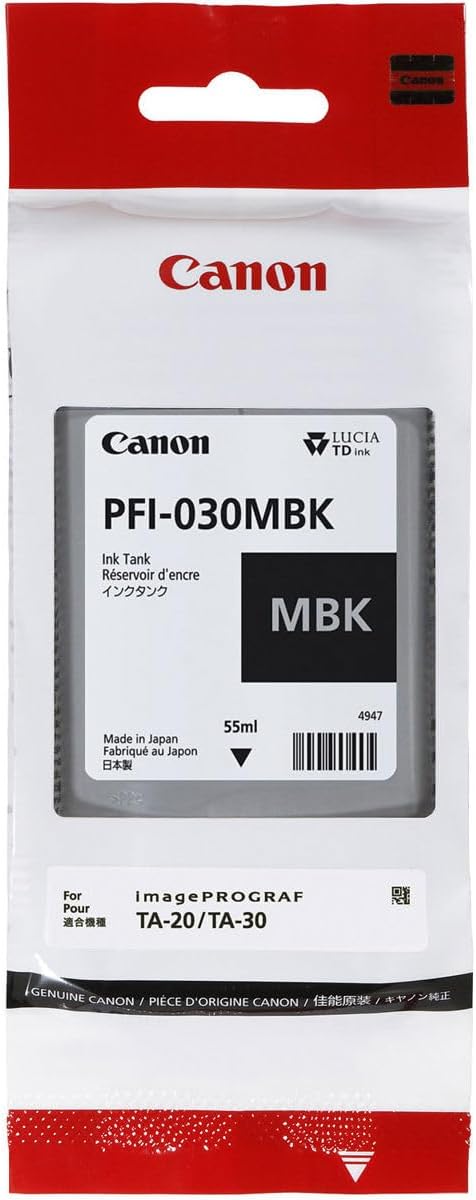 Canon PFI-030 Ink Tank Kit - Matte Black, Black, Magenta, Cyan, Yellow