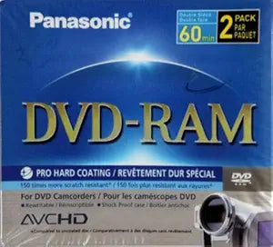 Panasonic DVD-RAM Discs for Camcorders 2-Pack