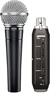 Shure SM58 X2U: Vocal Microphone Kit with USB Adapter (Renewed)
