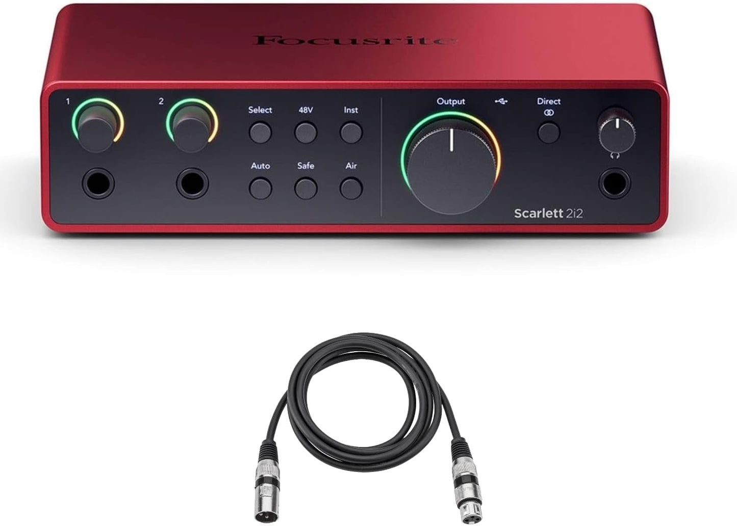 Focusrite AMS-SCARLETT-2I2 4th Gen USB Audio Interface Bundle