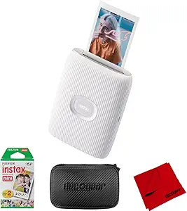 Fujifilm Instax Mini Link 2 Printer Clay White Bundle