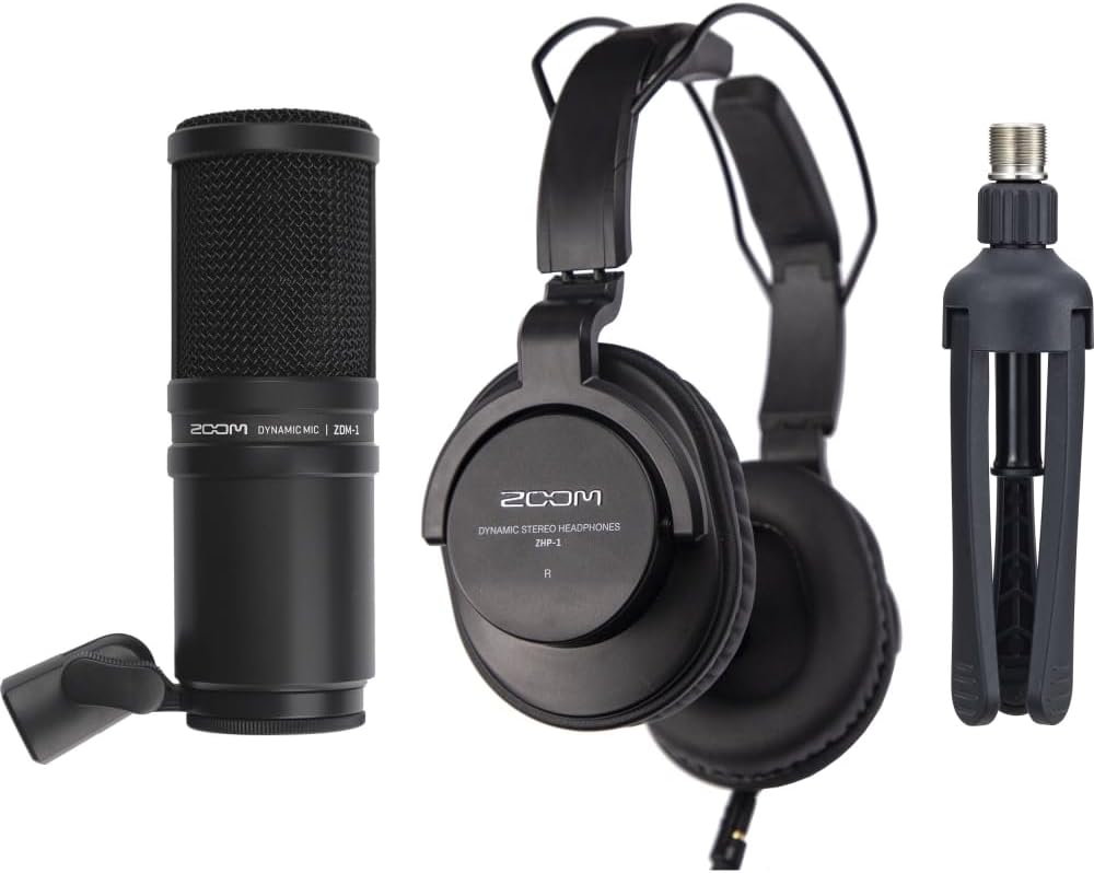 Zoom LiveTrak L-8 Portable Digital Mixer Podcast Bundle