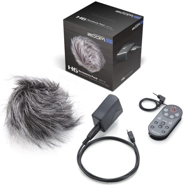 Zoom H6 Accessory Pack - Windscreen, Remote, AC Adapter