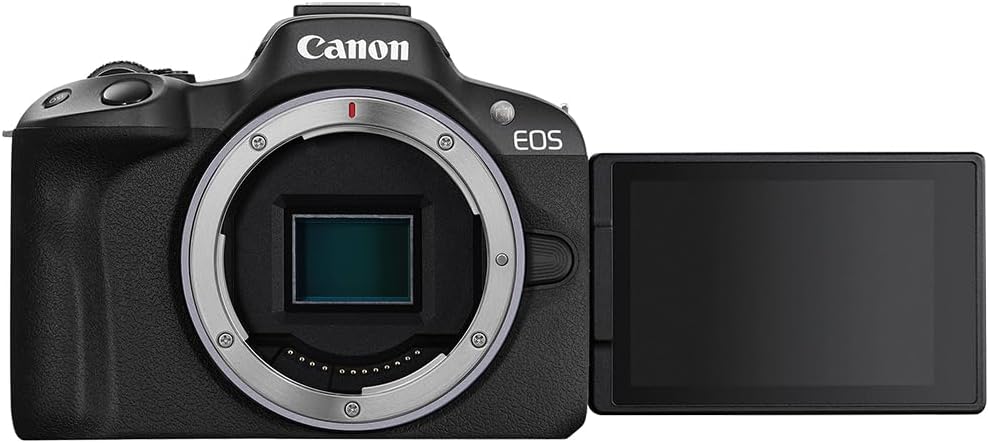 Canon 5811C012 EOS R50 Mirrorless Camera + 18-45mm Lens Bundle (Renewed)