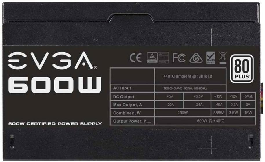 EVGA 100-W1-0600-K1 600W 80+ Power Supply