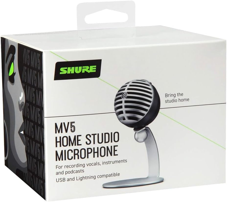 Shure MV5 Digital Condenser Microphone - iOS, Mac, PC