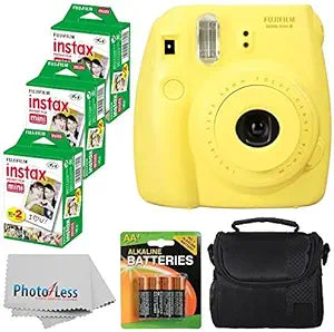 Fujifilm Instax Mini 8 Yellow Instant Camera Bundle