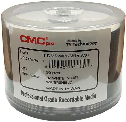 JVC J-DMR-WPP-SB16 Watershield Glossy Inkjet DVD-R 50-Pack