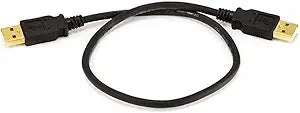 Monoprice USB 2.0 A-A Cable 1.5ft, Gold Plated, White
