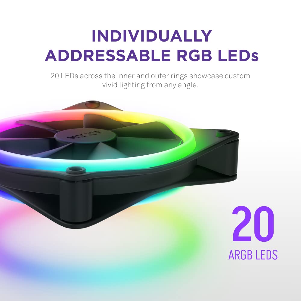 NZXT RF-D12TF-B1 F120 RGB Duo 120mm Fan 3-Pack
