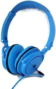 Polaroid pl-baoomoom43 Blue Neon Headphones - Built-in Mic