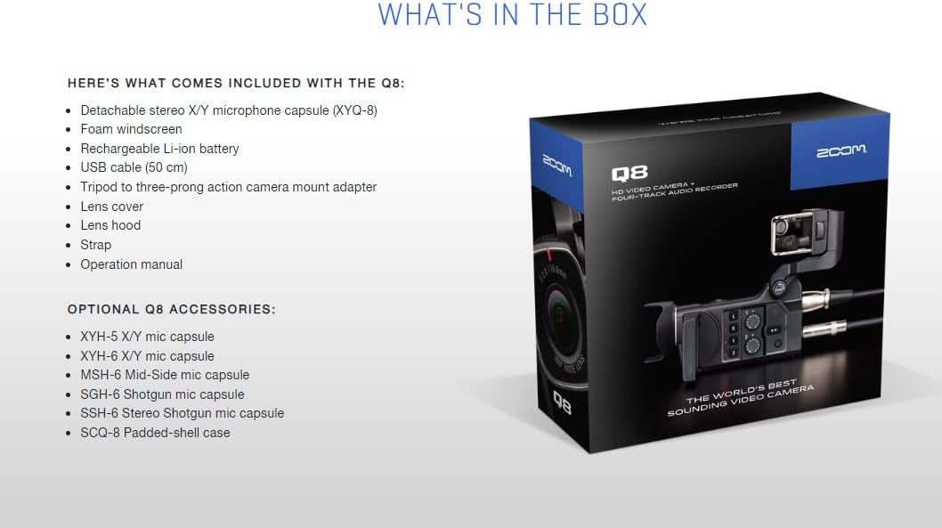 Zoom Q8 Portable Digital Multitrack Audio Recorder