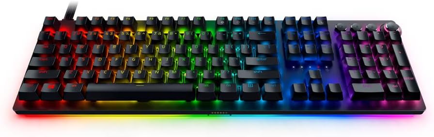 Razer Huntsman V2 - Linear Optical Gaming Keyboard, RGB, Wrist Rest