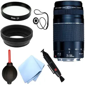 Canon 1637 EF 75-300mm Telephoto Zoom Lens Bundle