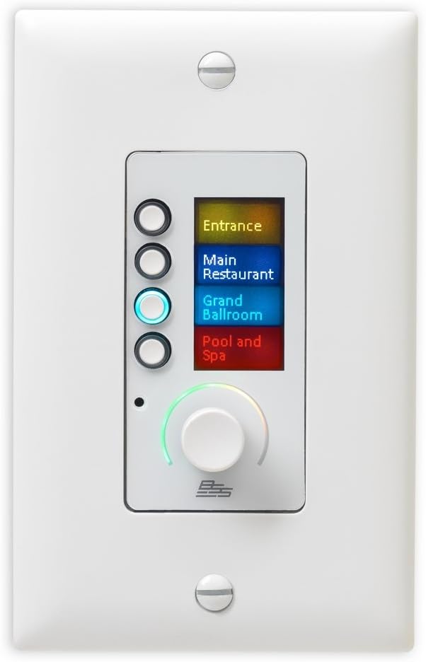 BSS EC-4BV-WHT-US Ethernet 4-Button Volume Controller — main product image