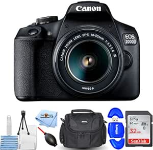 Canon EOS 2000D/Rebel T7 18-55mm Lens Bundle