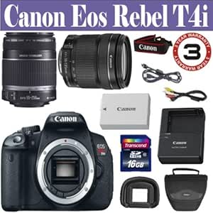 Canon EOS Rebel T4i Digital Camera 18-135mm Lens Bundle