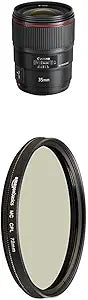 Canon EF 35mm f/1.4L Wide Angle Lens + Polarizer — main product image