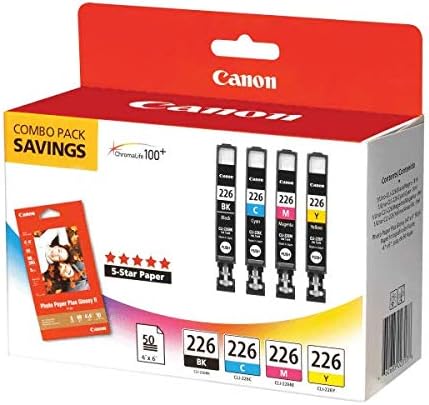 Canon 4546B007 CLI226 Ink Color Pack & Photo Paper