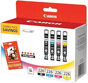 Canon 4546B007 CLI226 Color Ink Photo Paper Pack