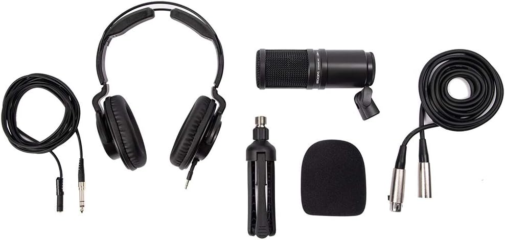 Zoom PodTrak P4 Podcast Recorder Bundle w/ 2x ZDM-1 Mics