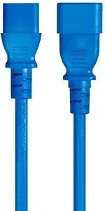 Monoprice IEC Power Extension Cable 2ft Blue — main product image