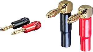 Monoprice Affinity Speaker Banana Plugs & Right Angle Connectors