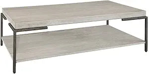 Misc Rectangular Solid Wood Coffee Table Grey Industrial