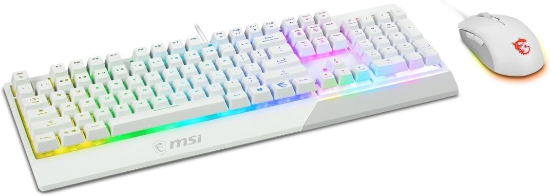 MSI VigorGK30CW White RGB Gaming Keyboard & Mouse Combo